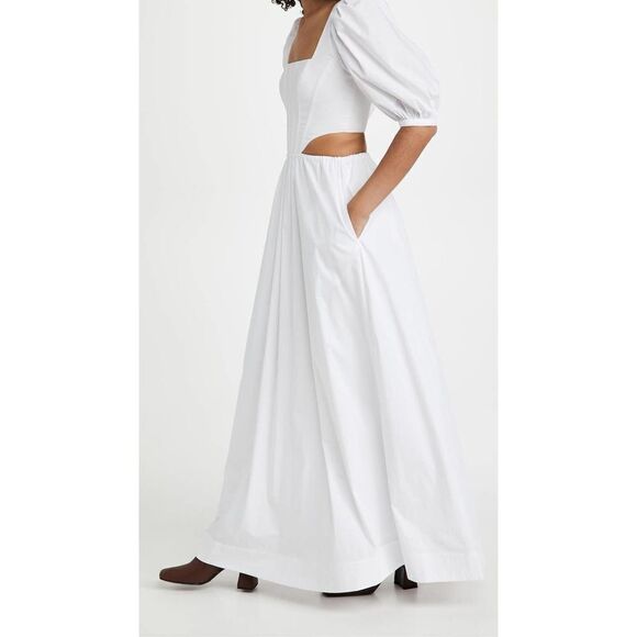 STAUD Astro Poplin Dress white US4 - Picture 5 of 13